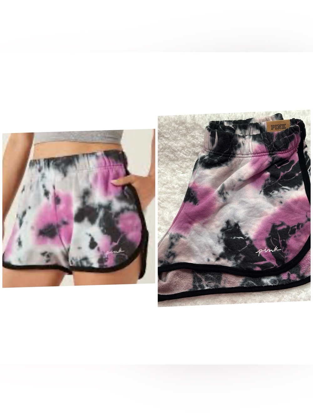 PINK Victoria's Secret Tie Dye NWT Varsity Shorts